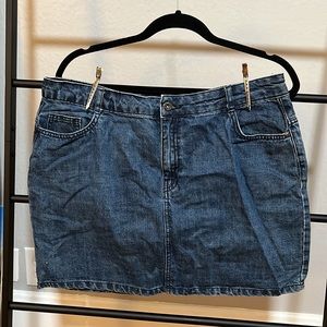 Cotton denim skirt